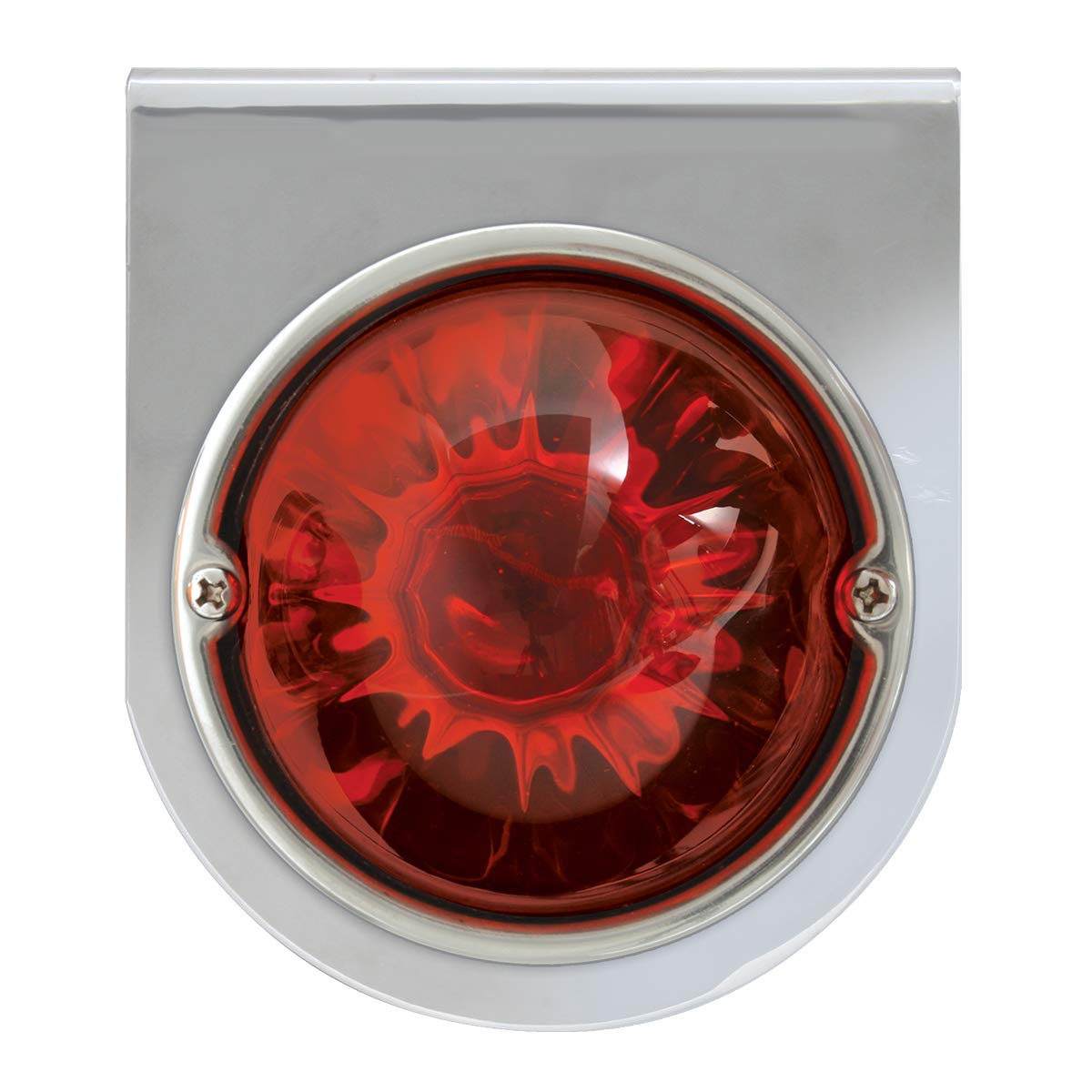 GG Grand General 82388 - Soporte cromado en L con luz de cristal de sandía roja, 2 cables