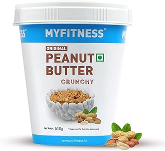 MYFITNESS Original Classic Peanut Butter Crunchy 510g | 25g Protein to Boost Energy | Tasty & Healthy Nut Butter Spread | Vegan | Cholesterol Free, Gluten Free | Zero Trans Fat | Peanut Butter Crunchy