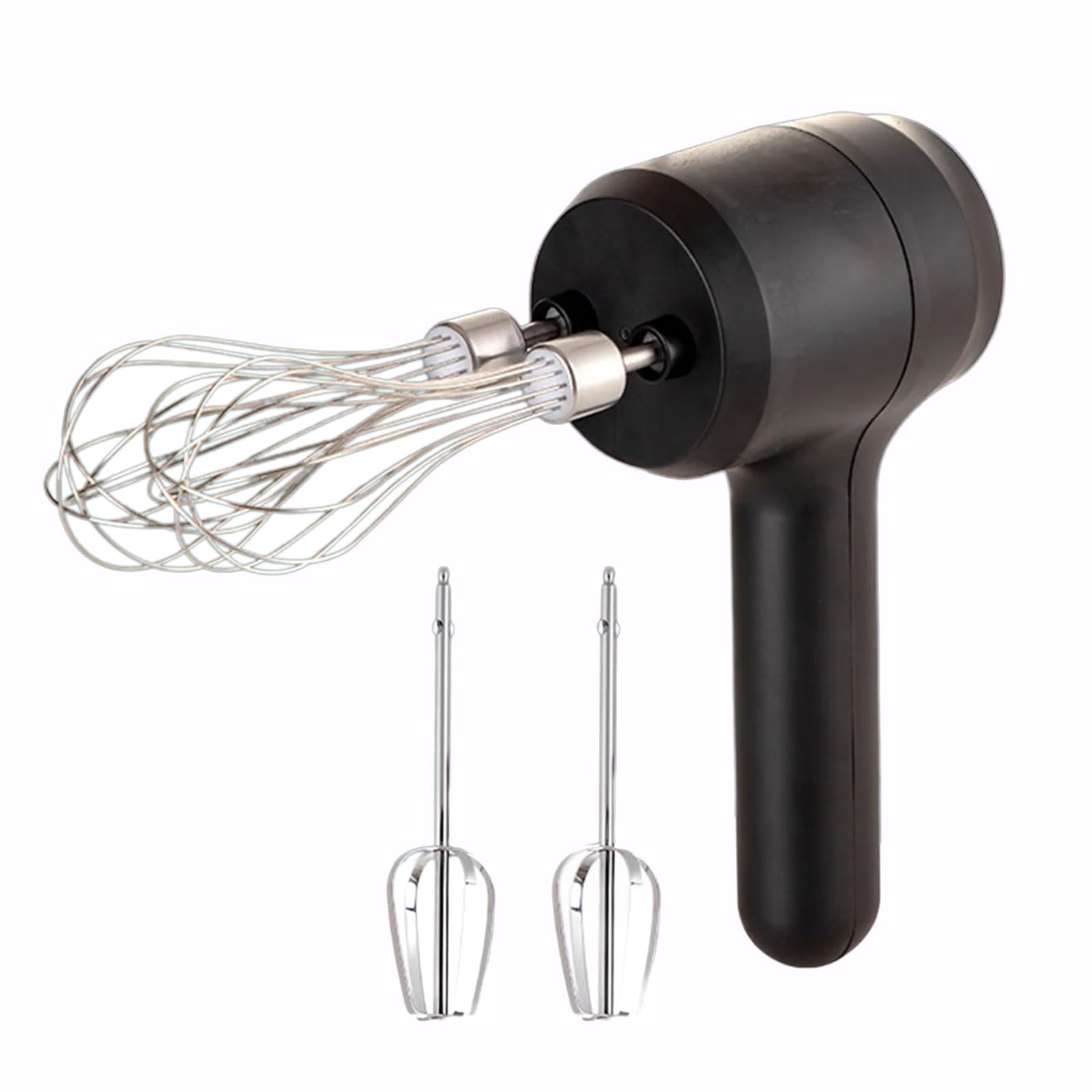 Shntig Compact Home Hand Mixer with 4 Detachable Attachments, Cordless Electric Beater and Paired Whisk Control for Baking Dessert Prep Kitchen Whisk Handheld Mixer