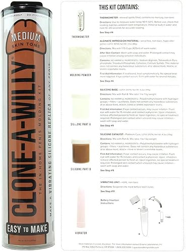 Miniatura 5 de Clone-A-Willy Kit de fundición de pene de silicona - Tono de piel medio