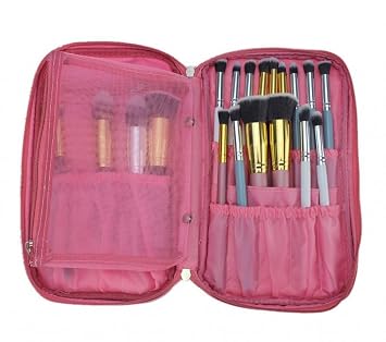 Amazon.com: LOUISE MAELYS Maletín multifunción de tela con compartimentos y  cierre para brochas de maquillaje, bolsa de cosméticos para viajes, no  incluye accesorios, talla única , Rosado