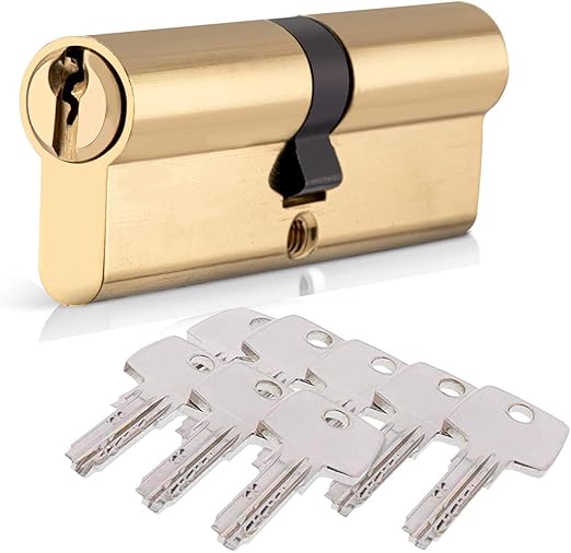 Schließzylinder mit 8 Schlüsseln, HOMEK 40/40 (80mm) Zylinderschloss Profilzylinder Türschloss ...