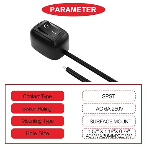 Miniatura 56 de Interruptor basculante para coche, interruptor de encendido y apagado, interruptor de botón de 12 V, interruptor de tira de luz LED, interruptor
