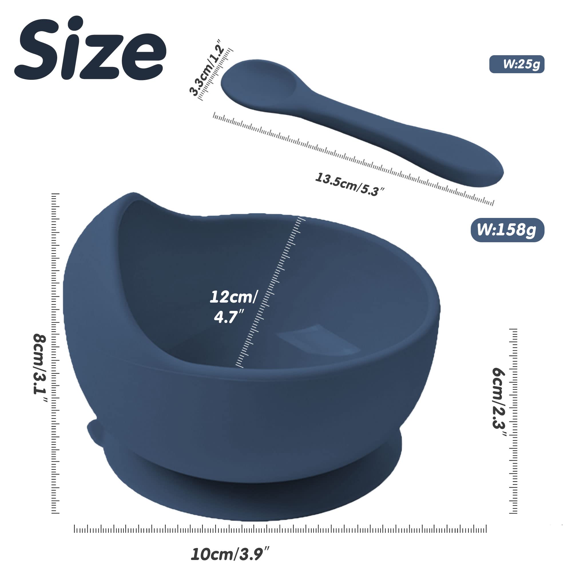 Sans BPA Set Bol Et Cuillère Silicone DEBAIJIA Avec Ventouse