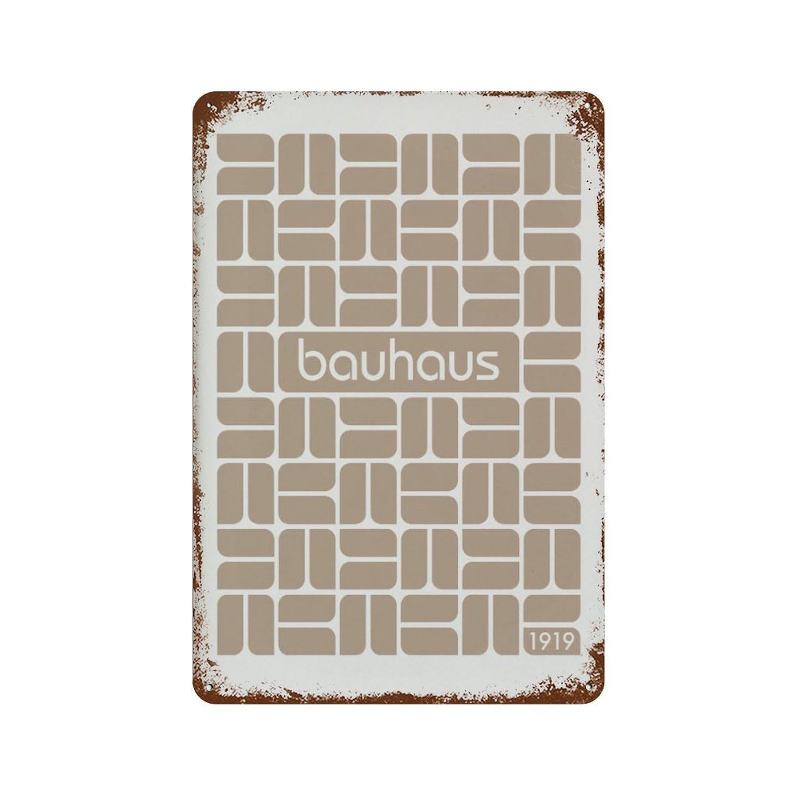 xiaoxiaoshen Bauhaus Exhibition Geometric Wall Decor Art Metal Tin Poster Modern Home Decor Art Home Bar Shop Decorations Vintage Sign 30x20cm