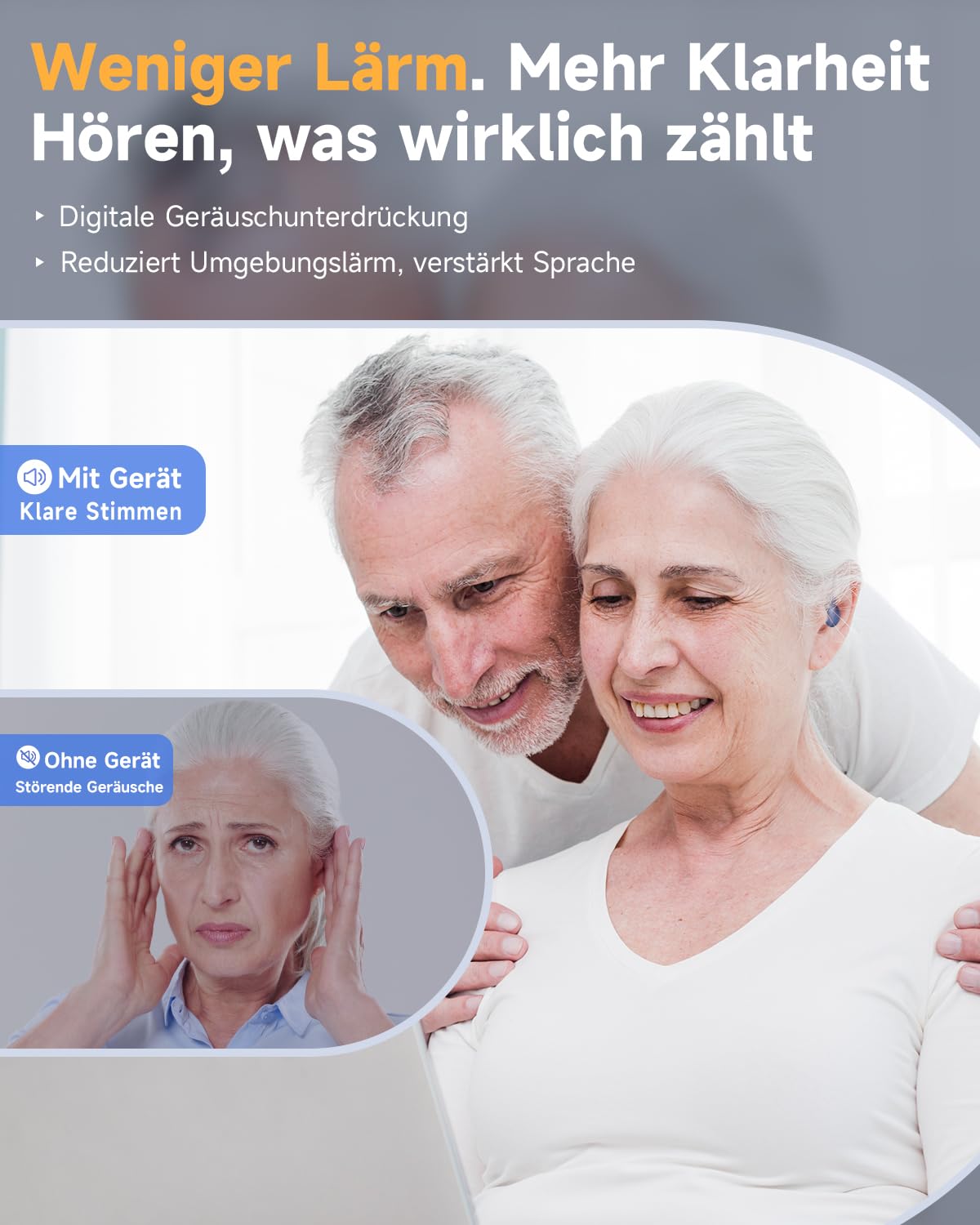 Britzgo Gerät, lange Lebensdauer Smart Noise Cancellation,Erleichtern Sie die Kommunikation mit Ihrer Familie und Ihren Freunden (Blau)