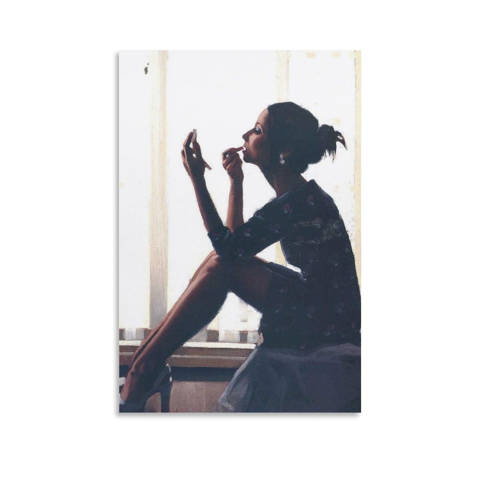 Only The Deepest Red by jack_vettriano Wall Art Prints Poster Art Poster Canvas Painting Decor Wall Print Photo Home Modern Decorative Posters 08x12inch(20x30cm)