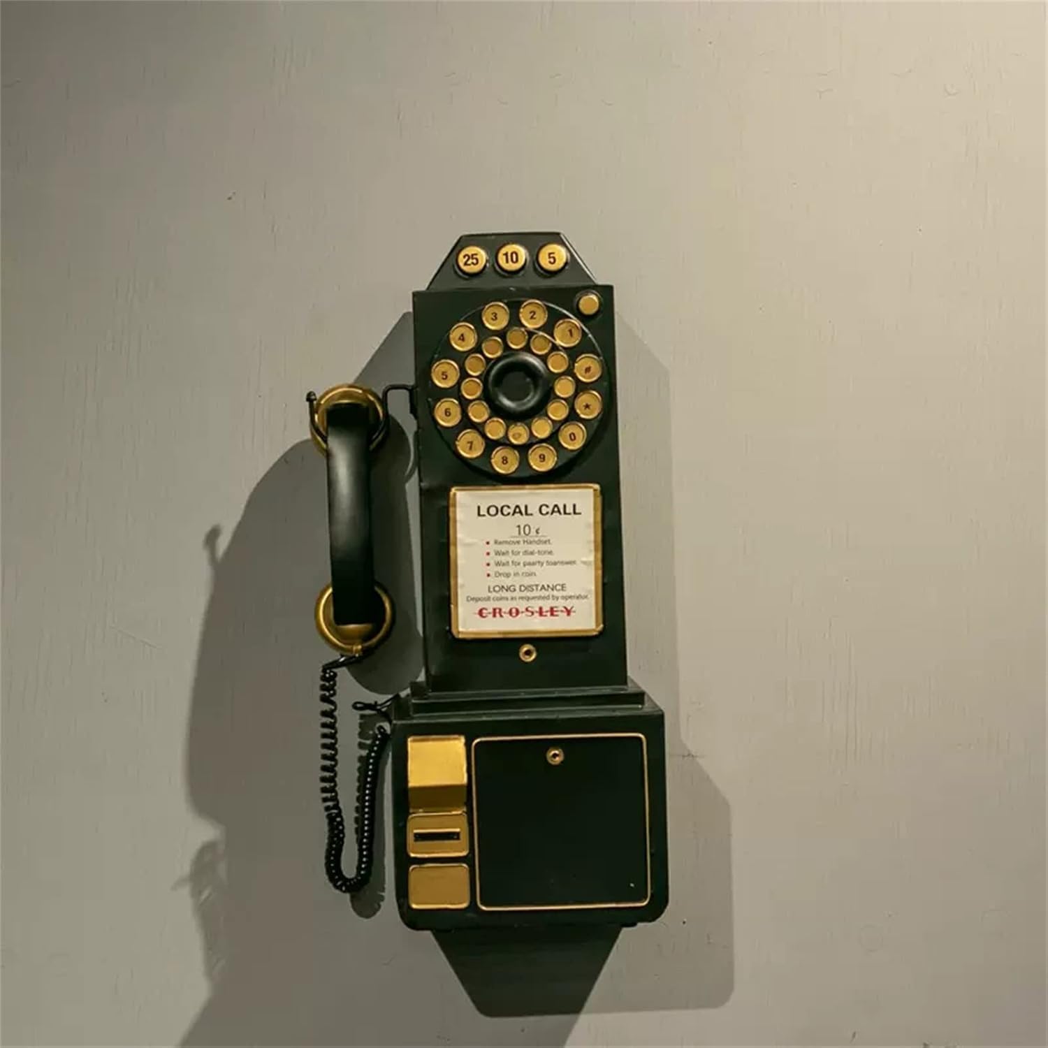 Telefoni da Parete Vintage Fisso, Telefono da Parete retrò Vecchio Stile, Telefono con Filo per Montaggio a Parete con Controllo del Volume per Anziani Hotel Office Home Kitchen