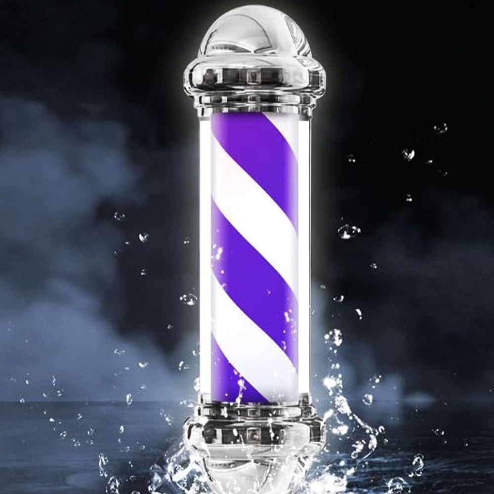 Luz Led Para Poste De Barbero, Letrero Giratorio Retro Para Peluquería, Indicador Luminoso Exterior De Barbería Abierto, Resistente Al Agua Y De Bajo Consumo, Para Peluquería De 50 Cm. A 50cm