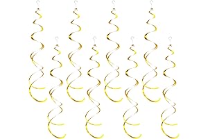 Zaloife Gold Hanging Decorations - Ideal for Weddings, Thanksgiving Day and Graduation Celebrations