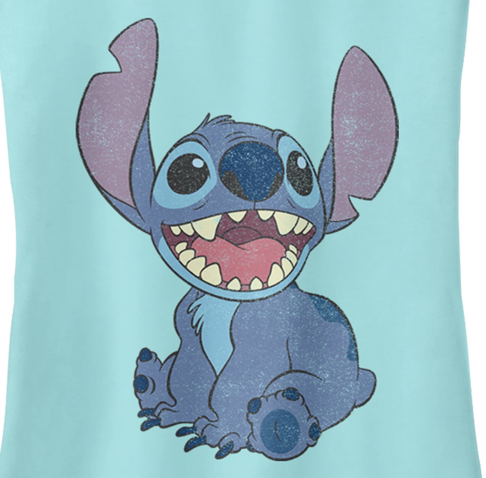 Disney Basic Happy Stitch T-Shirt Donna