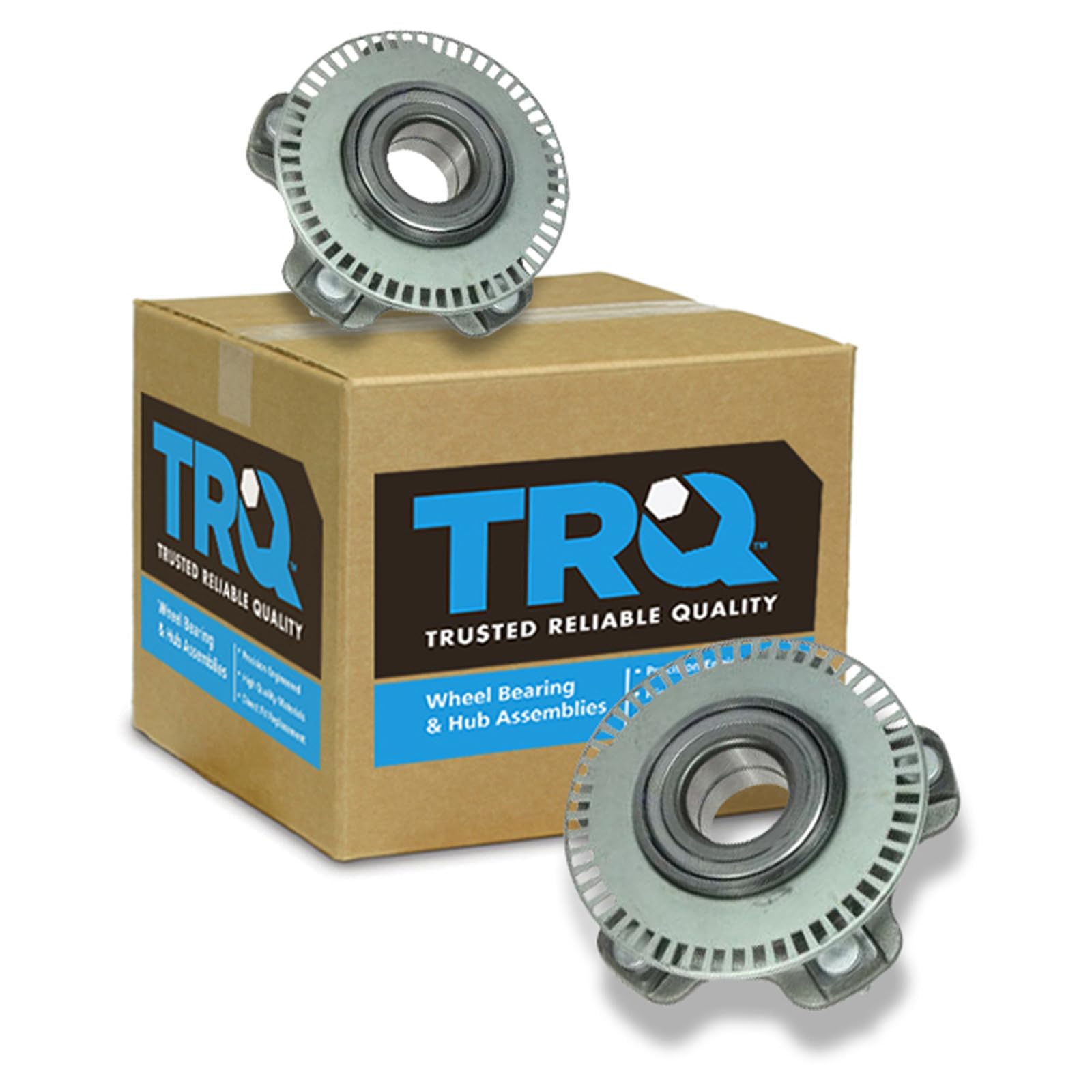 TRQ 2 Piece Front Wheel Bearing &amp; Hub Assembly Set