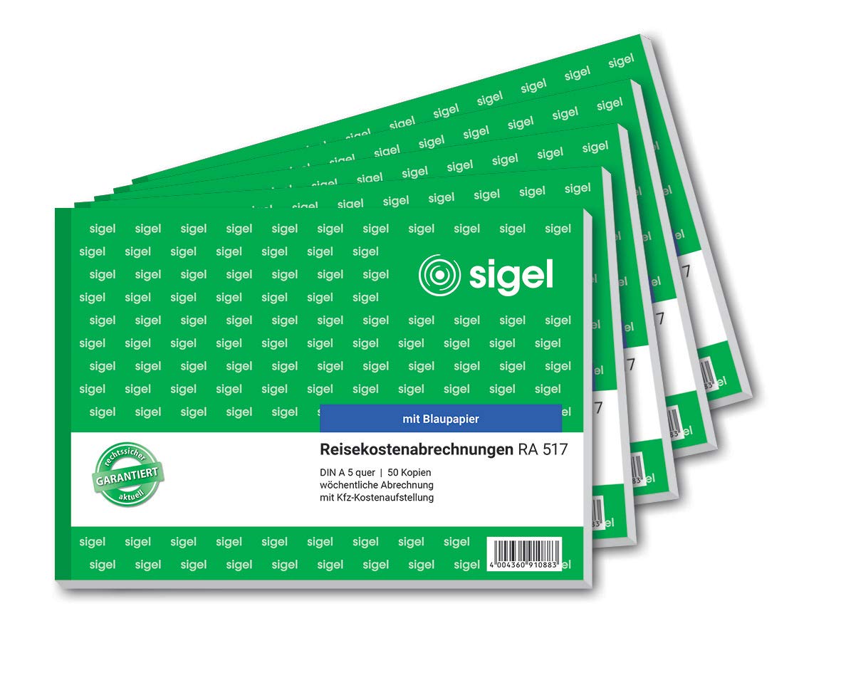 Sigel Forms – Travel Abrechnungen A5q Weekly 5 piece