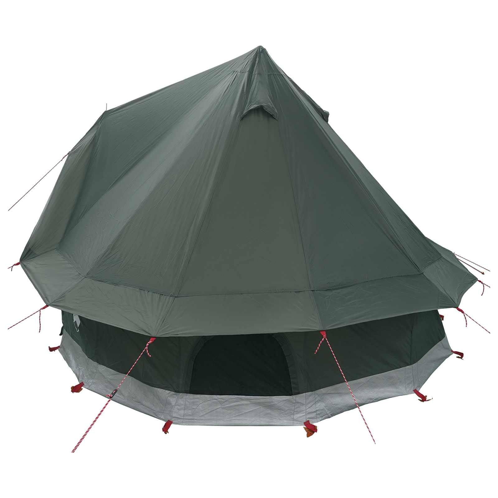 Namiot Tipi z dachem, oliwkowo-zielony, 250 x 250 cm, z poliestru i stali, składany, z otworem wentylacyjnym, szybkie zapięcie, lekki rozmiar po spakowaniu, na kemping, festiwal i do