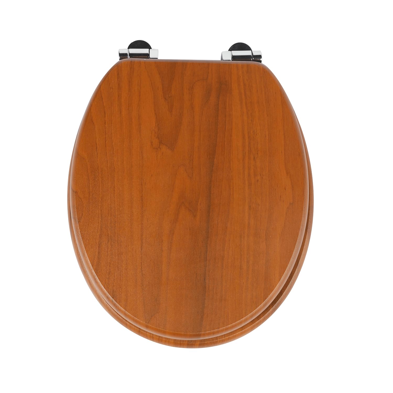 SINOBATH Wooden Toilet Seat, Soft Close WC Seat with Quick Release Adjustable Hinges Toilet Seat Easy Clean and Assembly (W123)