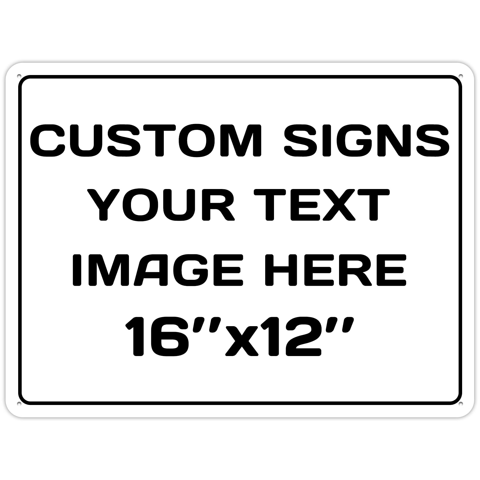 Custom Signs Outdoor Metal 16x12 Personalized Rust-Proof Entrance Signs, Garden Signs, Hazard Signs, Intersection Signs, Parking Signs, Decorative