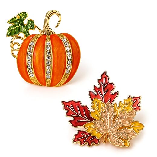 2pcs Brooches and pins for women,Fall Jewelry For Women,for Thanksgiving Jewelry For Women,Brooch Pins,Holiday Pins