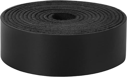 Miniatura 9 de Ringsun Tiras de cuero planas de 18 pulgadas de ancho para manualidades, cordones de cuero para botas, correas de cuero de grano completo para