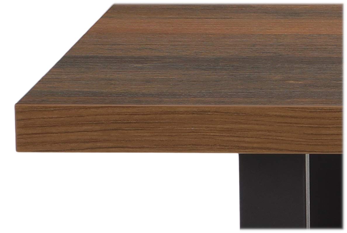 Hela Tische, Anton - Tavolino da divano, tavolo da soggiorno, materiale a base di legno rivestito in melammina, finitura Oldwood, base in metallo, 105 x 69 x 45 cm