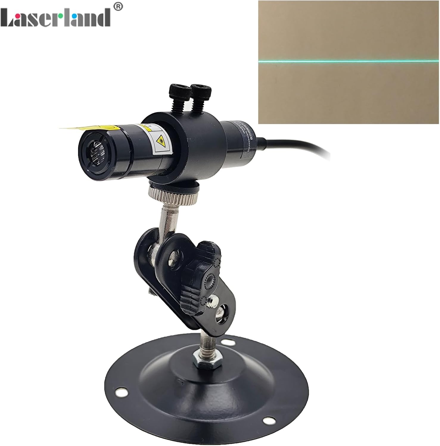 520nm Green Light Line Module Focusable Locator Generator for Wood Stone Fabric Alignment Dia.16mm