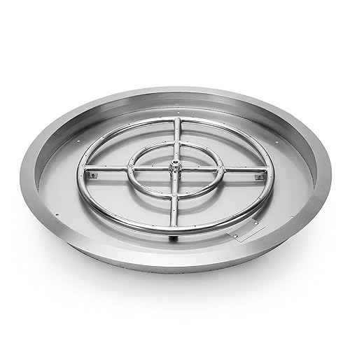 Stanbroil 19-Inch Round Fire Pit Burner Pan, Drop-in Gas Fire Pit Inserted for D