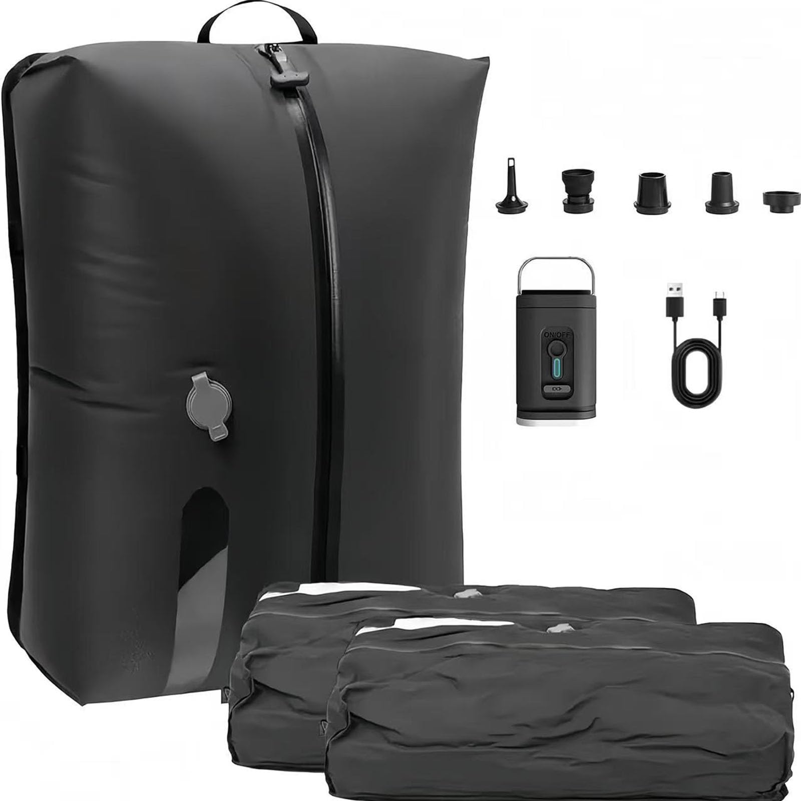 Bolsas de compresión para viajes, bolsas de vacío reutilizables con bomba eléctrica, ahorro de espacio y diseño impermeable para ropa en maletas y mochilas de mano