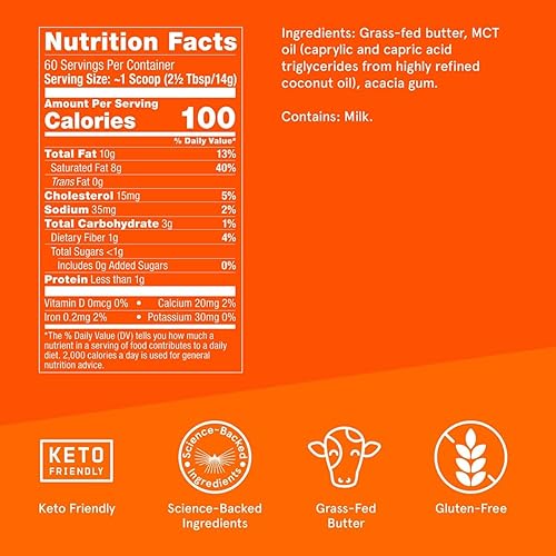Miniatura 3 de Bulletproof Crema original, 29.6 onzas, crema de café Keto con aceite MCT y mantequilla alimentada con pasto, oferta de valor, el embalaje puede