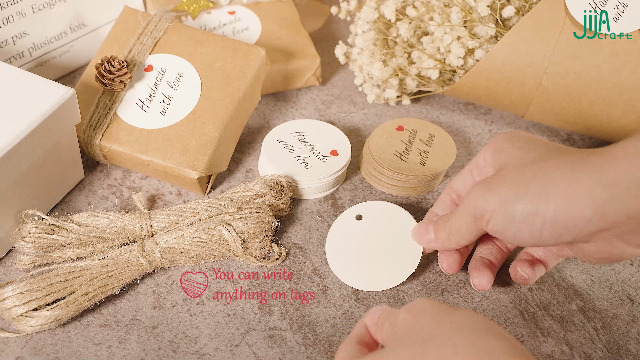 100 Étiquettes Cadeaux En Forme De Cœur Kraft + 20m De Ficelle Jute - Pour Mariage, Noël, DIY