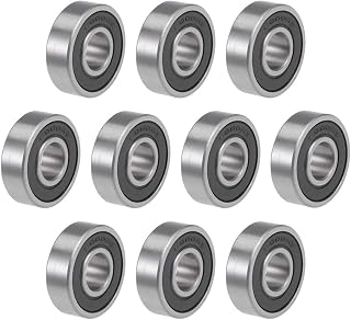 uxcell 6000-2RS Deep Groove Ball Bearings Z2 10mm x 26mm x 8mm Double Sealed Chrome Steel 10pcs