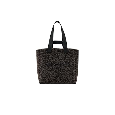 AllSaints Izzy Fzzy Leppo Tote Tote Handbags Leopard Brown, Polyester