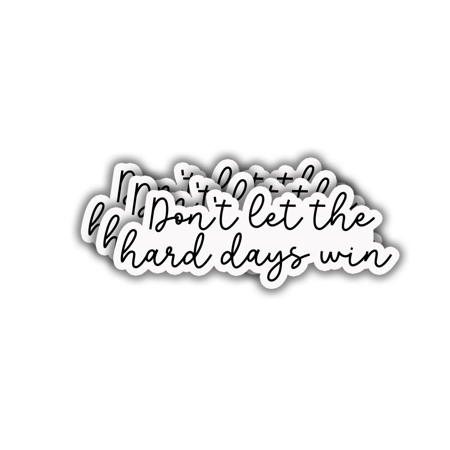 (3 pcs) Don't Let The Hard Days Wins Sticker for Tumbler, Funny Sarcastic Motivational Phrase Inspirational Quote Vinyl Decal for Kindle Laptop Water