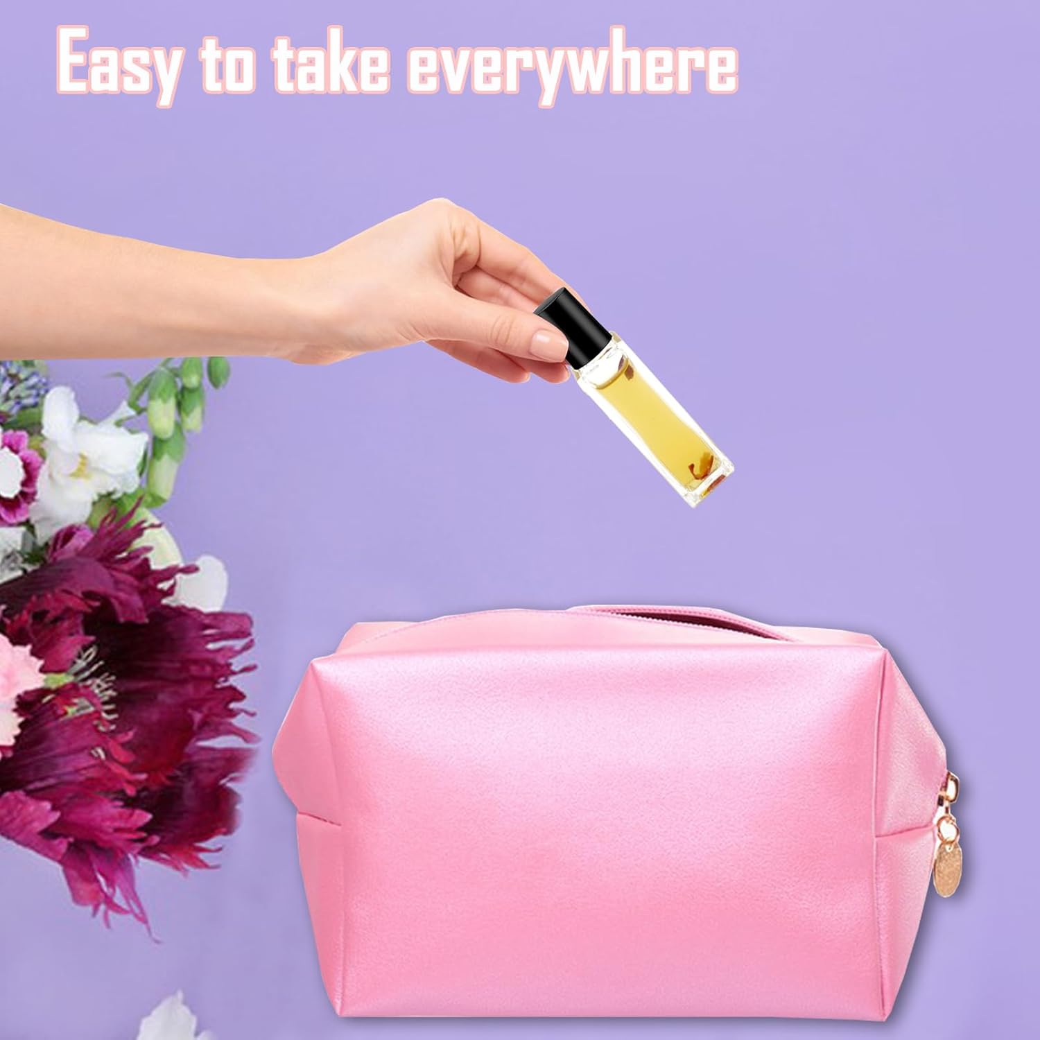 100 Pcs 10 ml Roller Bottles for Essential Oils, Square Thick Empty Glass Roller Bottles with Stainless Steel Roller Balls Protection Leakproof with 5 Funnel for Travel, Black