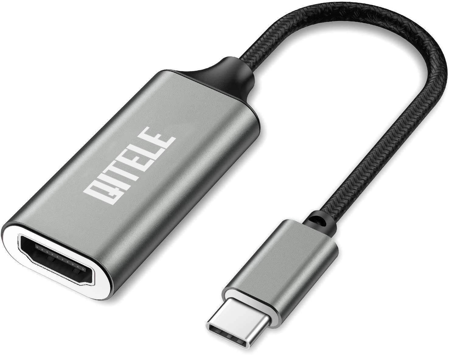QITELE USB C to HDMI Adapter, Type-C to HDMI Adapter (Thunderbolt 3) for Home Office, Compatible with MacBook Pro, Air, Pixelbook, Surface Pro, Pad Pro, Pad Air, XPS, G,alaxy S9/S8 and More