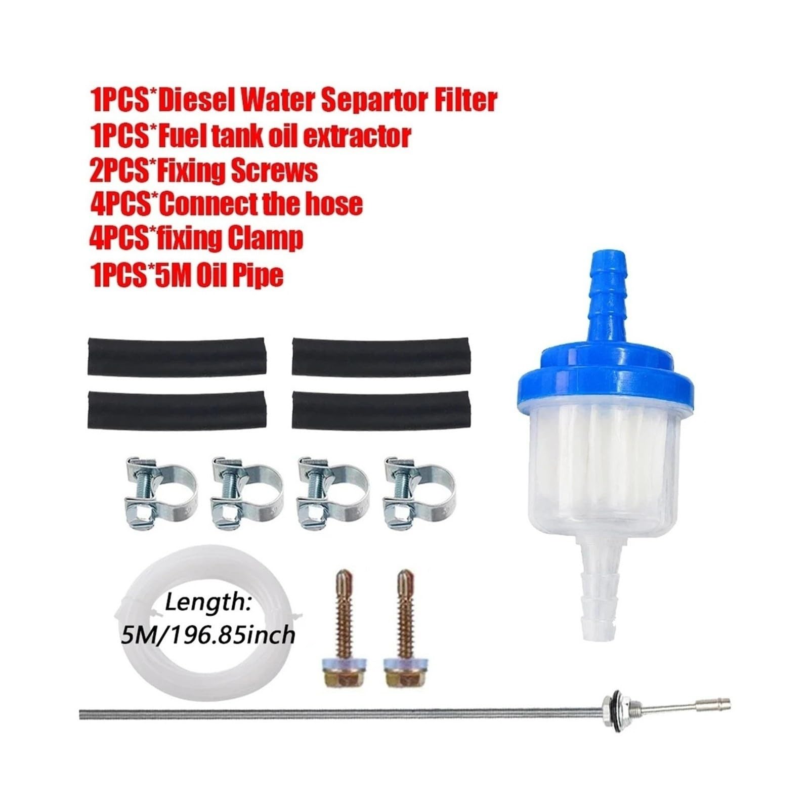 Kit de separador agua filtro combustible alta eficiencia con calentador for diésel apto for Webasto for radiador Eberspacher pieza repuesto automática(QYQ001-24)