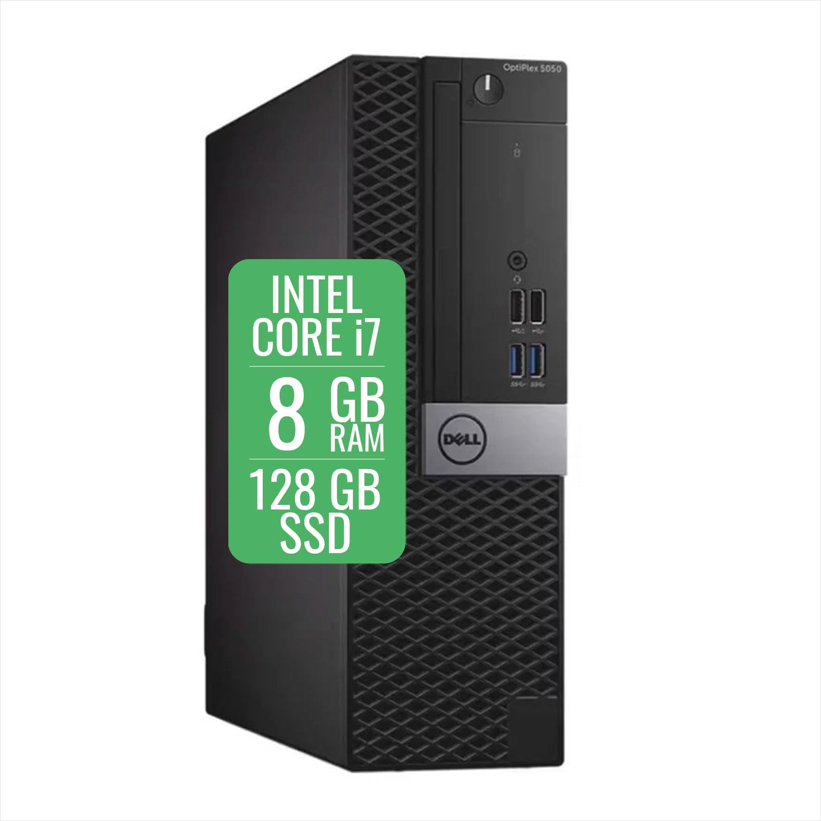 Dell Optiplex 5050 SFF Computer PC Desktop Business Intel Core i7 7th, Ram 8 Gb, Ssd 128 Gb, Wifi Usb, Windows 11 Pro + Libre Office (Ricondizionato)