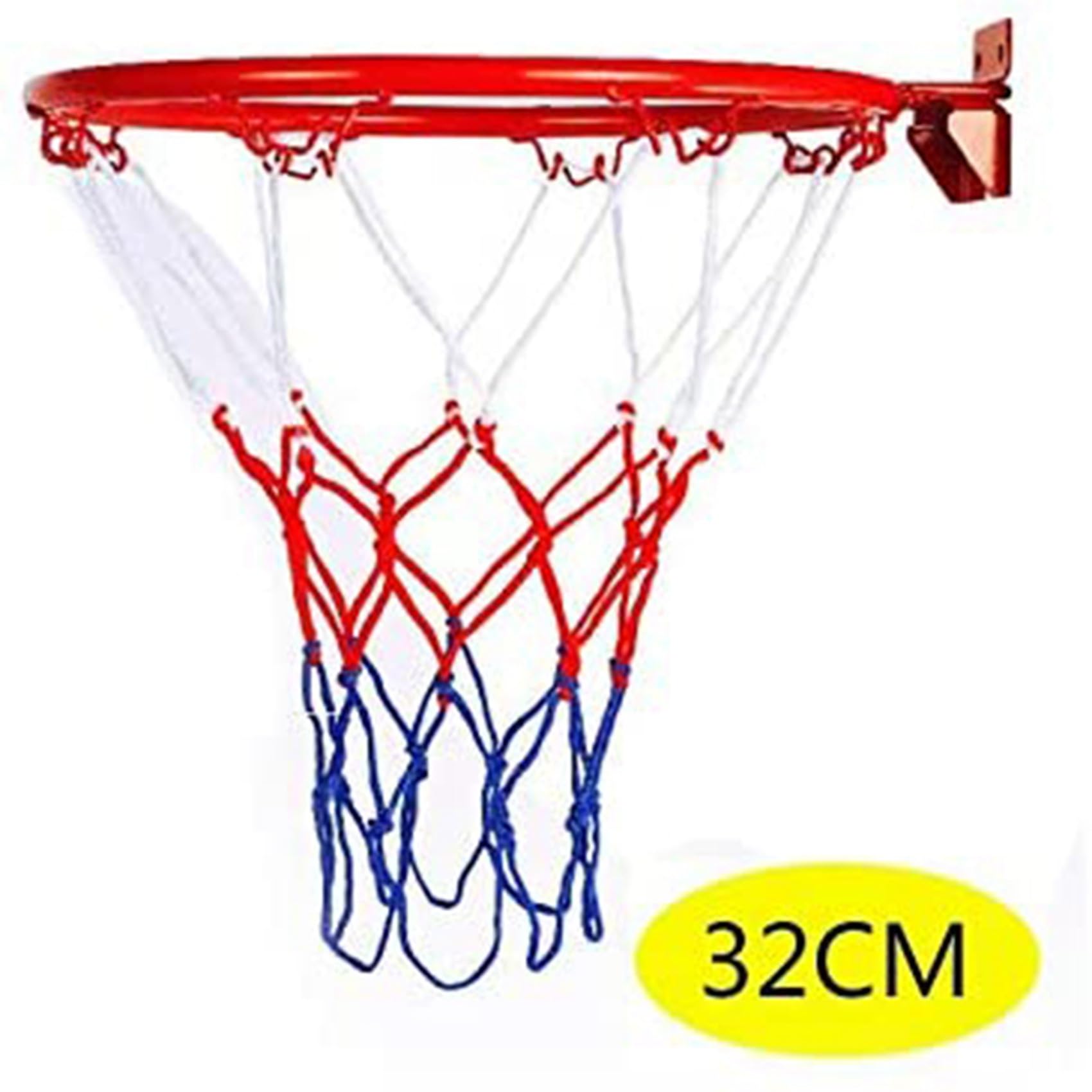 3 x Obręcz do koszykówki 32 cm Metalowa siatka na obręcz Kosz Wisząca obręcz do koszykówki ze śrubami do sportów na świeżym powietrzu w pomieszczeniach