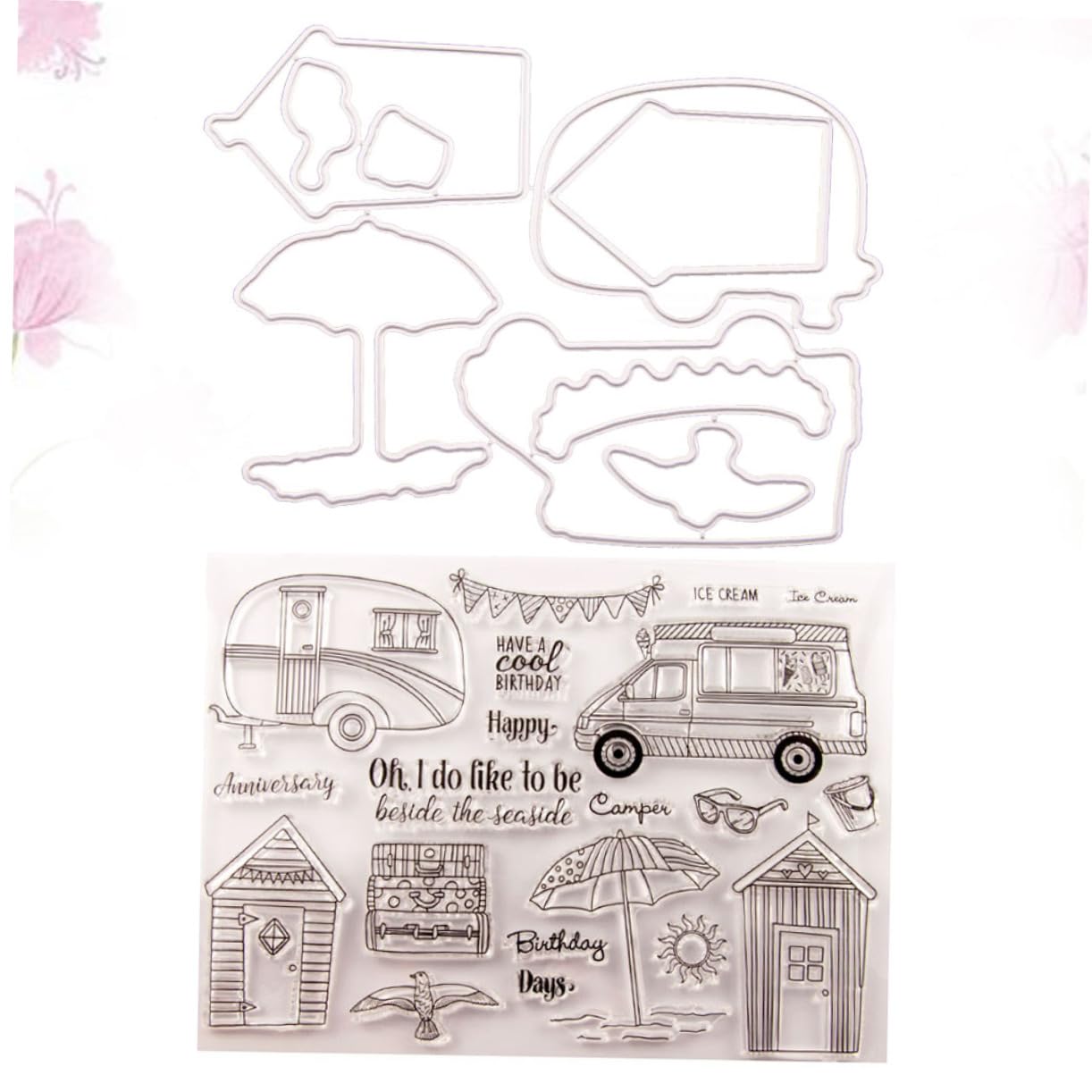 Lurrose 3stücke Transparent Stempelset Siegelstempel Für Scrapbooking Und Fotoalben Wiederverwendbare Und Selbsthaftende Stempel Für Kreative Projekte Teilig Siegel Cutter