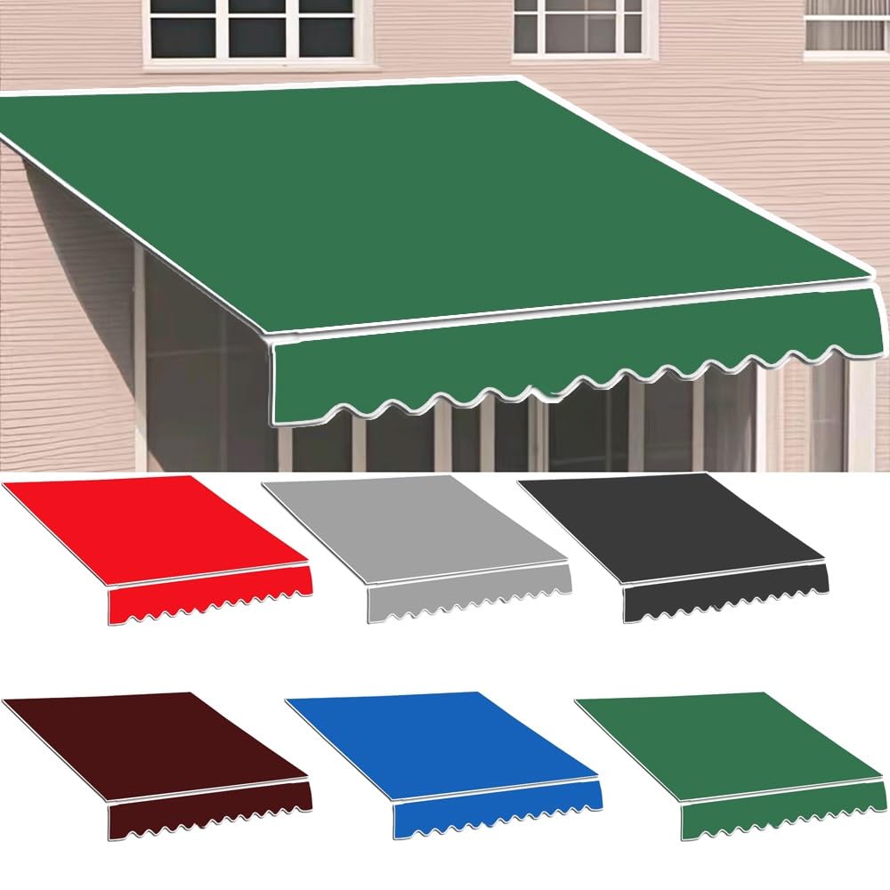Tela de repuesto para toldo de patio lona impermeable verde 3x2m