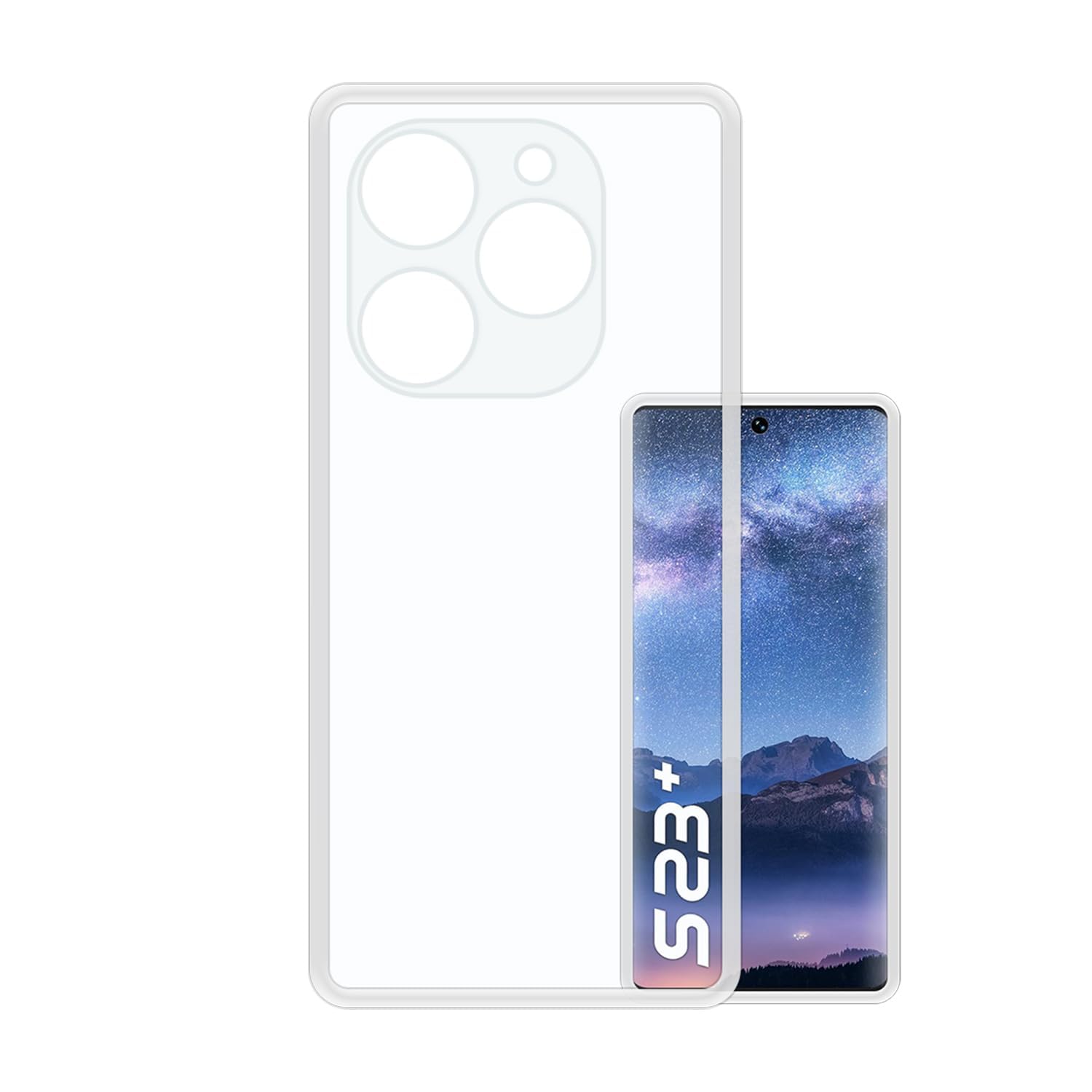 Chaapio ITEL S23 Plus Back Cover | Slim Soft Back Case for ITEL S23 Plus (Transparent) (B0CNQ6VYYS) Amazon Price History, Amazon Price Tracker