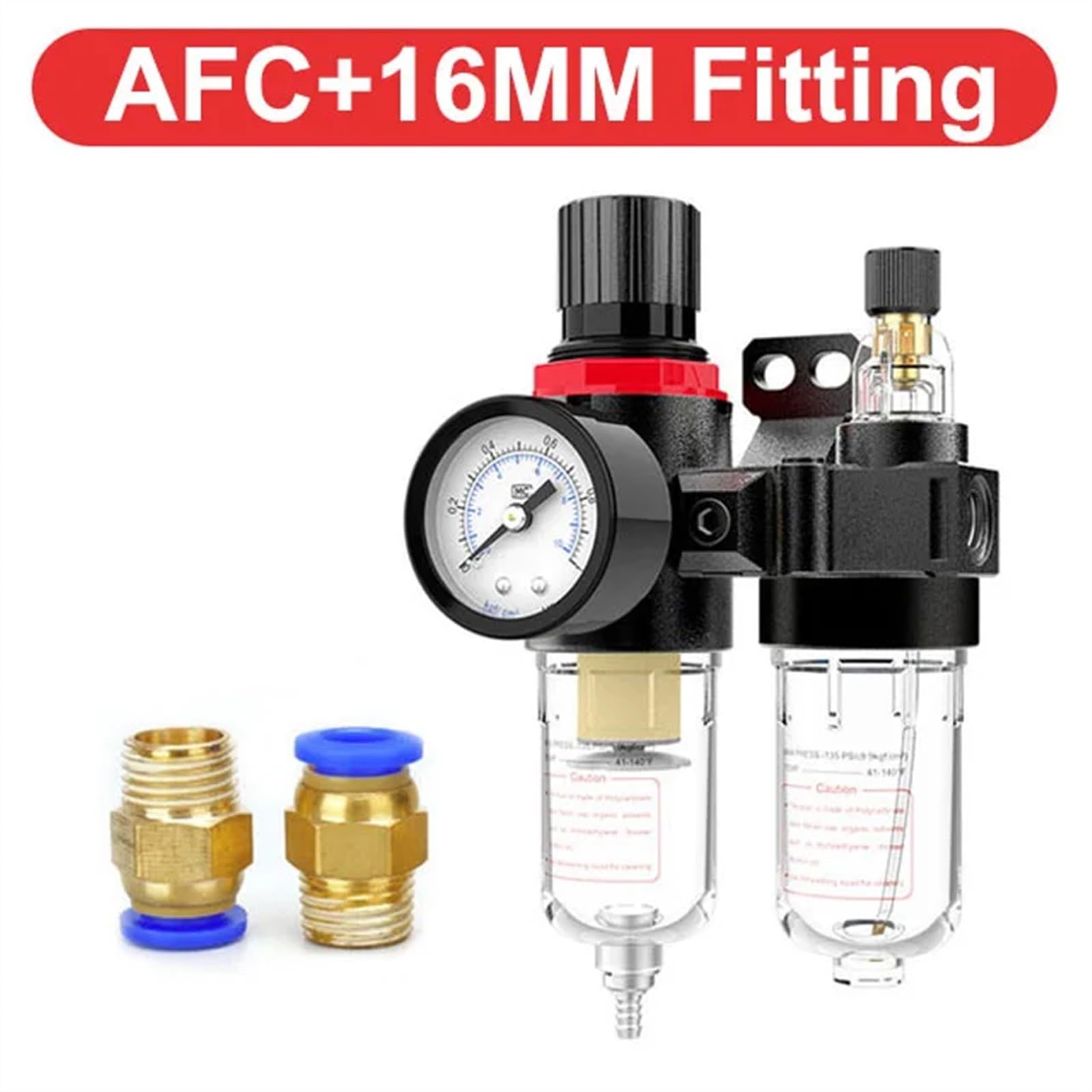 Regulator filtra powietrza, AFC2000 1/4-calowy kompresor powietrza do aerografu, filtr separatora wody i oleju, regulator(Afc-pc1602)