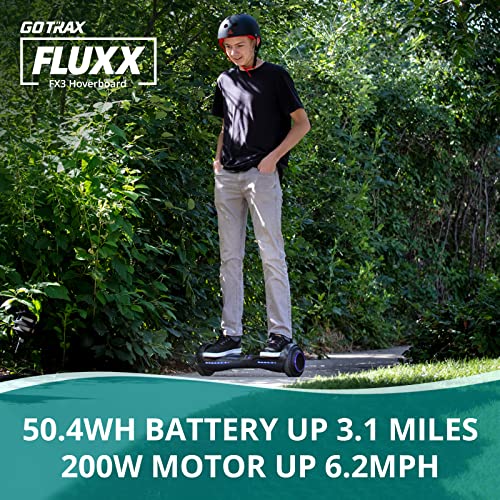 Fluxx Fx3 Hoverboard With 6.5" Led Wheels & Headlight, Max 3.1Miles Range & 6.2Mph Power By 200W Motor, Ul2272 Certified Approved And 50.4Wh Battery Self Balancing Scooters For 44-176Lbs Kids Adults (Blue) #TOP2