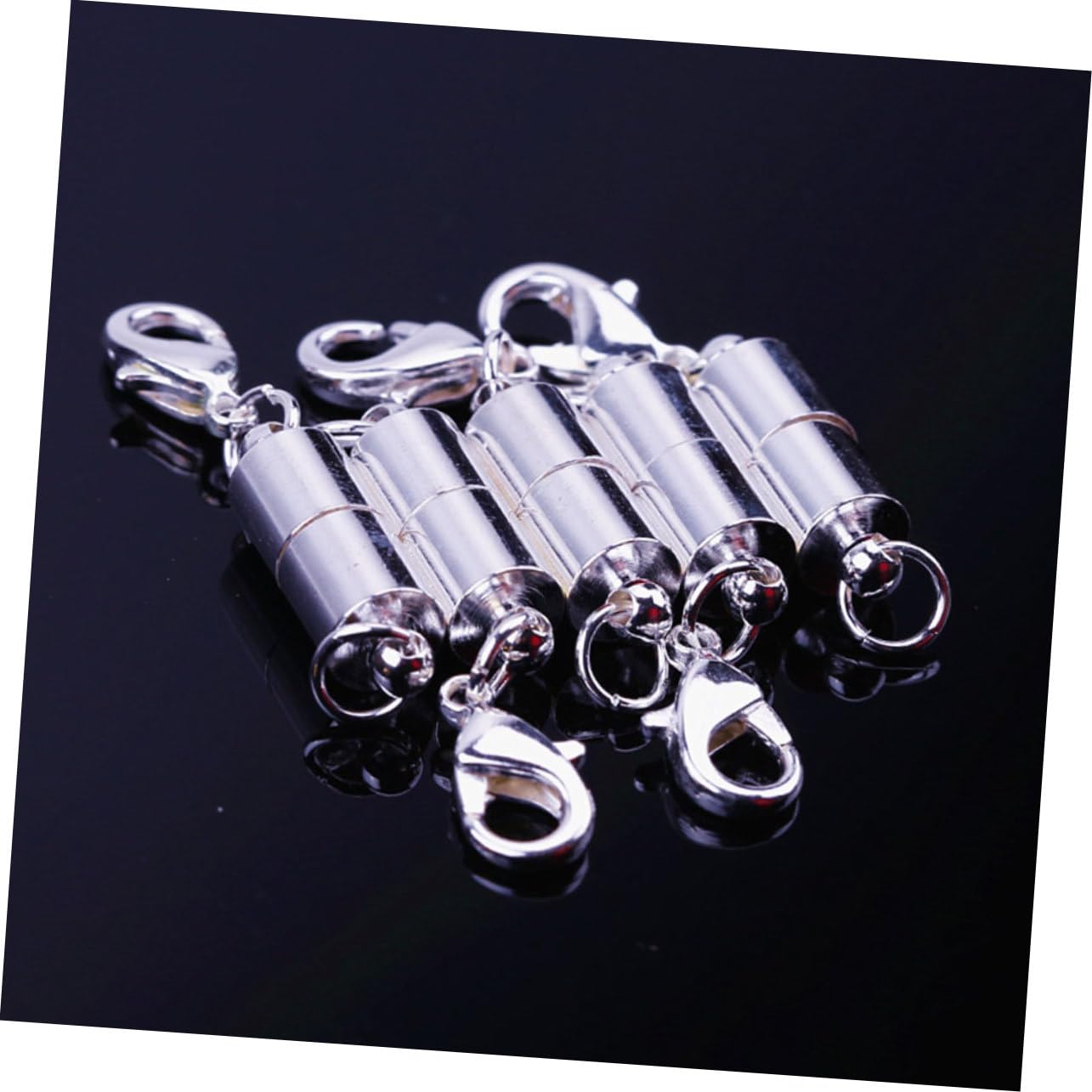 Uonlytech 5 set Chiusura A Moschettone Chiusure Magnetiche Per Collane Chiusure A Moschettone Chiusura Facile Per Collana Per e Per La Creazione 12 pezzi*5
