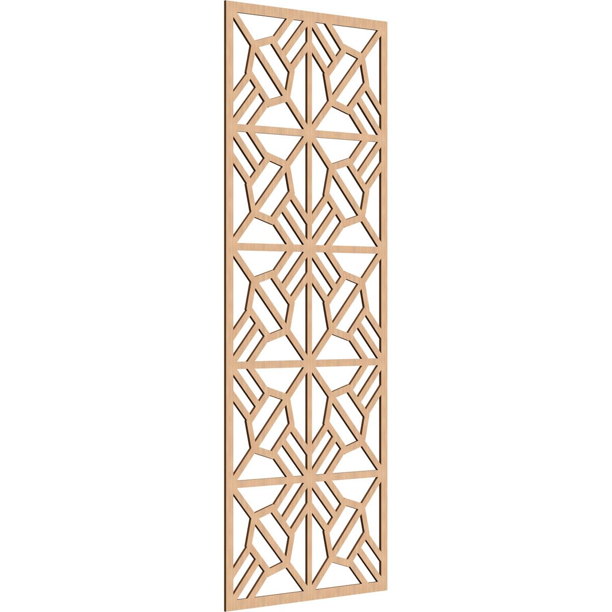 31 3/8"W x 79 3/8"H x 1/4"T Auburn Decorative Fretwork Wood Wall Panels, Hickory