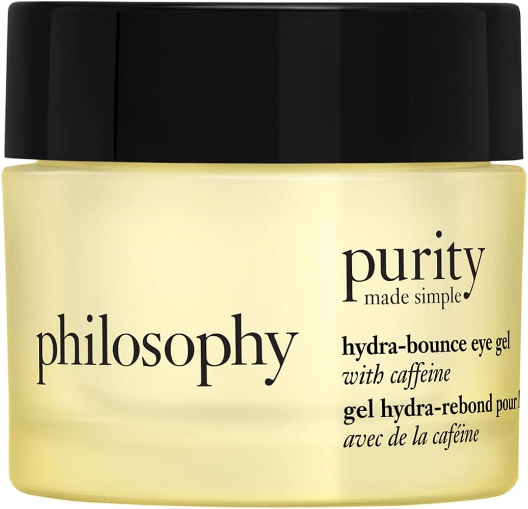 philosophy purity made simple hydra-bounce eye gel - with meadowfoam seed oil, shea butter & gingko extract – provides 24-hour hydration for brighter & smoother skin - 0.5 fl oz