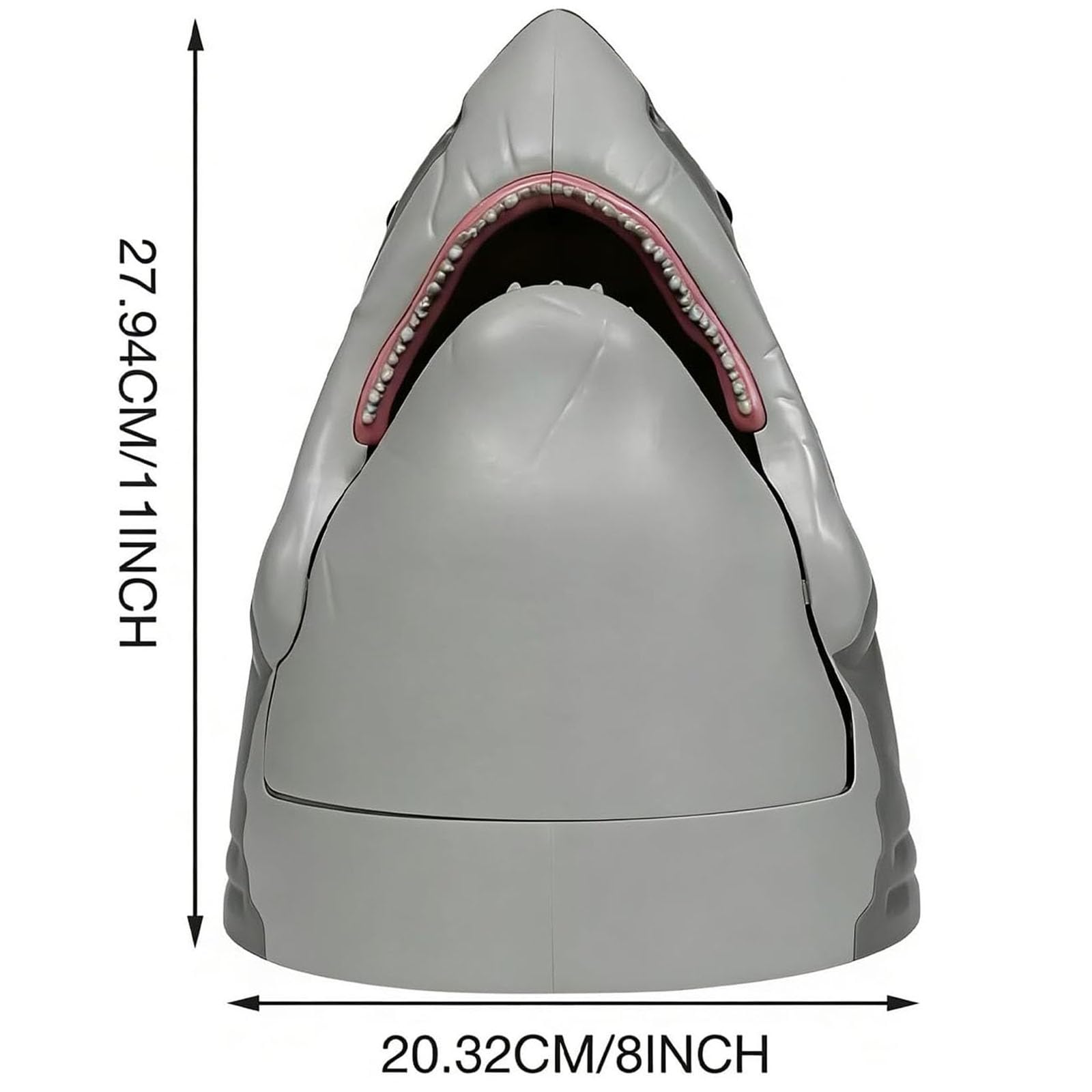 Seau à pop-corn requin 50e anniversaire, support à collation en forme de requin, seau de service réutilisable de qualité alimentaire, récipient de service familial, bol à pop-corn en plastique (1pcs)