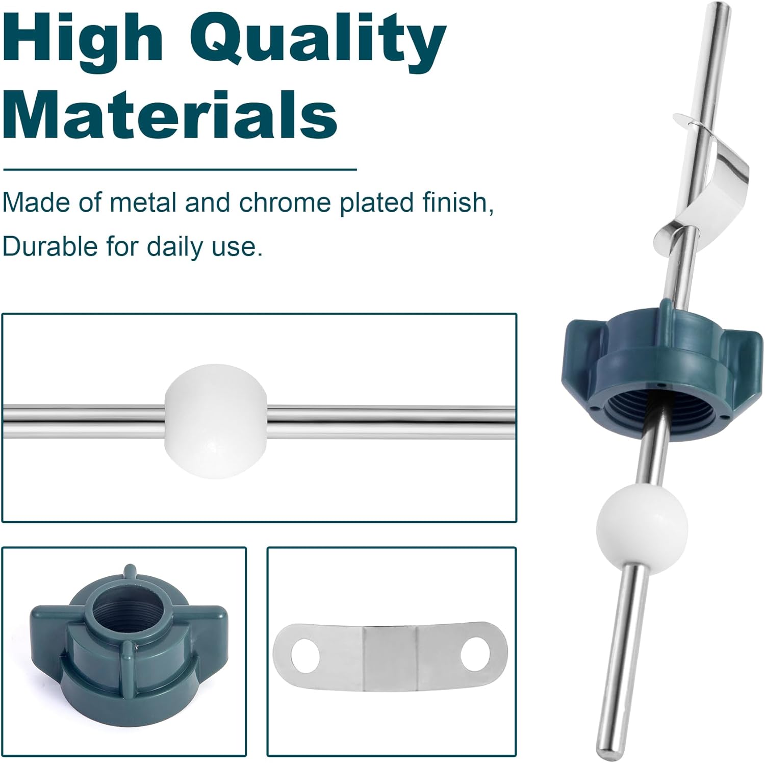 2 Pack Lavatory Pop Up Center Piece Assembly,Pop Up Drain Repair Kit,Fits Most Popular Brands,Replacement for PS2673,PS469 and PSB327,Replacement Bathroom Sink Pivot Rod,18MM&15MM Ball, Chrome