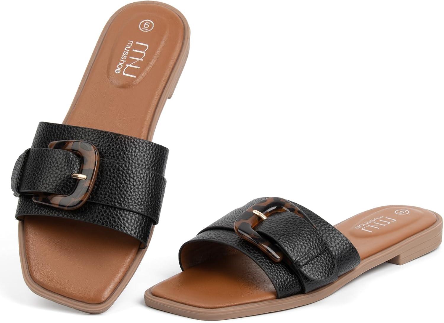 MUSSHOE Womens Sandals Square Toe Flat Sandals Women Kuwait Ubuy