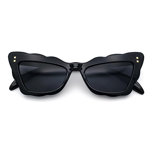 SA106 Womens Retro Cat Eye Fun Lace Shape Gothic Sunglasses