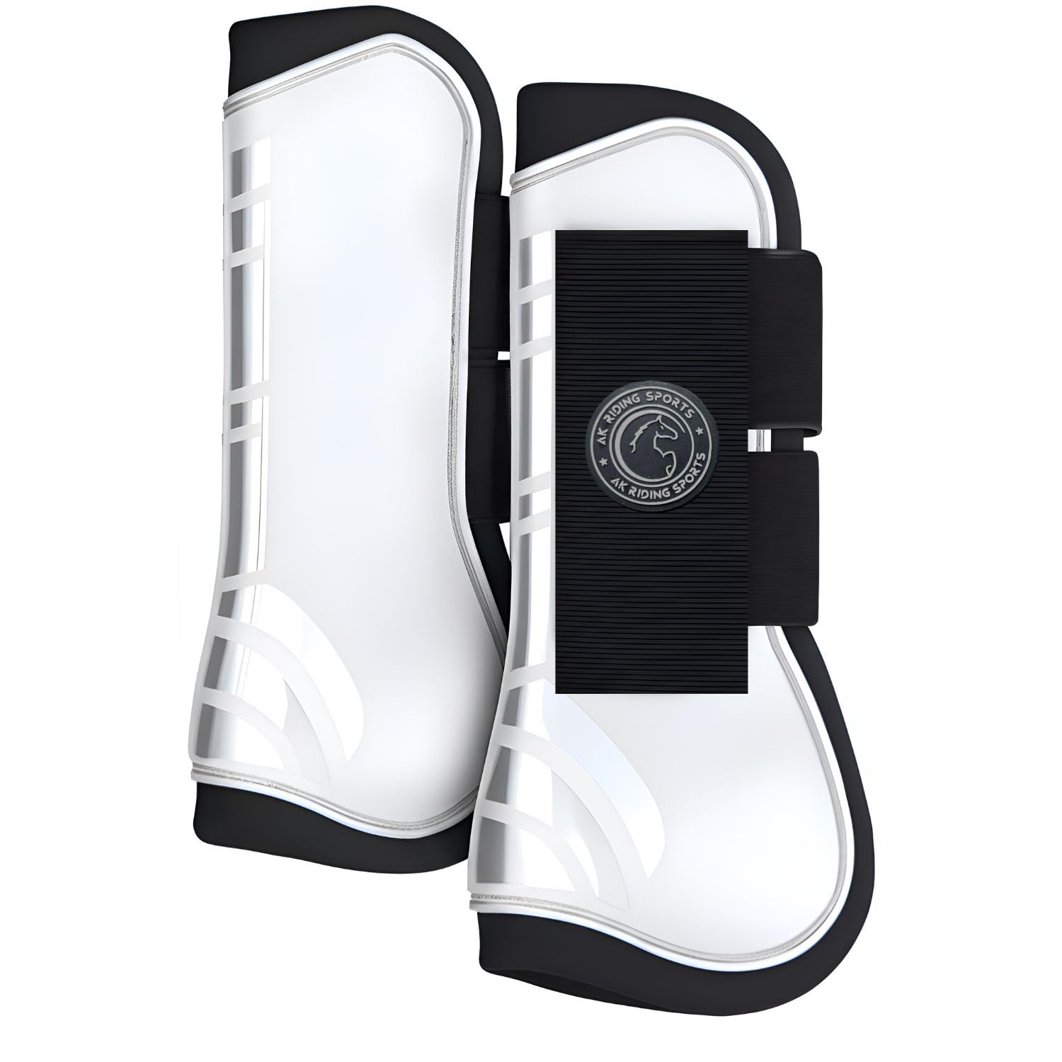 AK Prima Tendon Horse Boots Protective Gear and Training Equipment - Equine Boots, Wraps & Accessories AKRS-6068-01 (White, Full (Large))