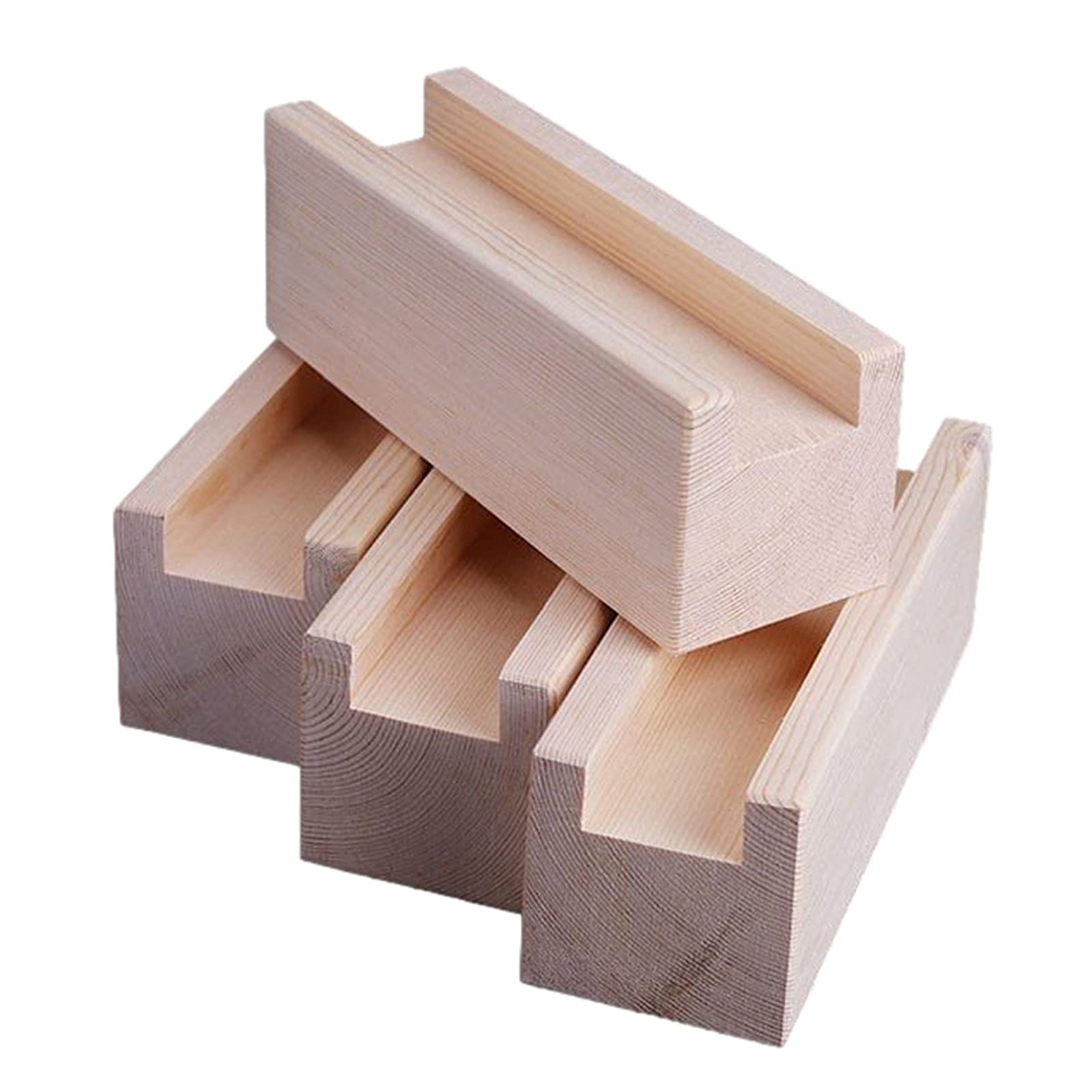 Lève-meubles en bois robuste pour surélever un lit avec rainure de 5 cm lot de 4